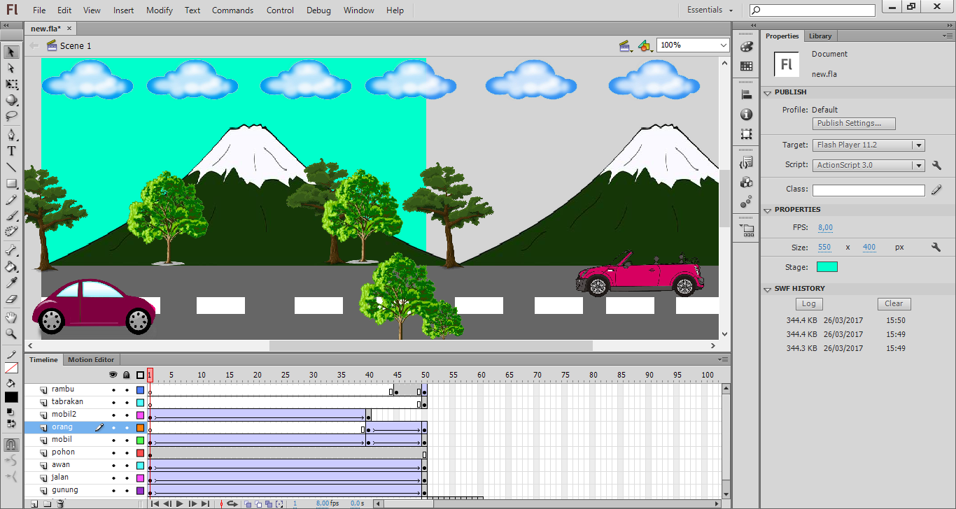 Membuat Animasi 2d Dengan Adobe Flash Cs6